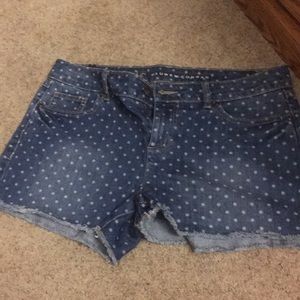 Lauren Conrad Frayed Polka Dot Shorts